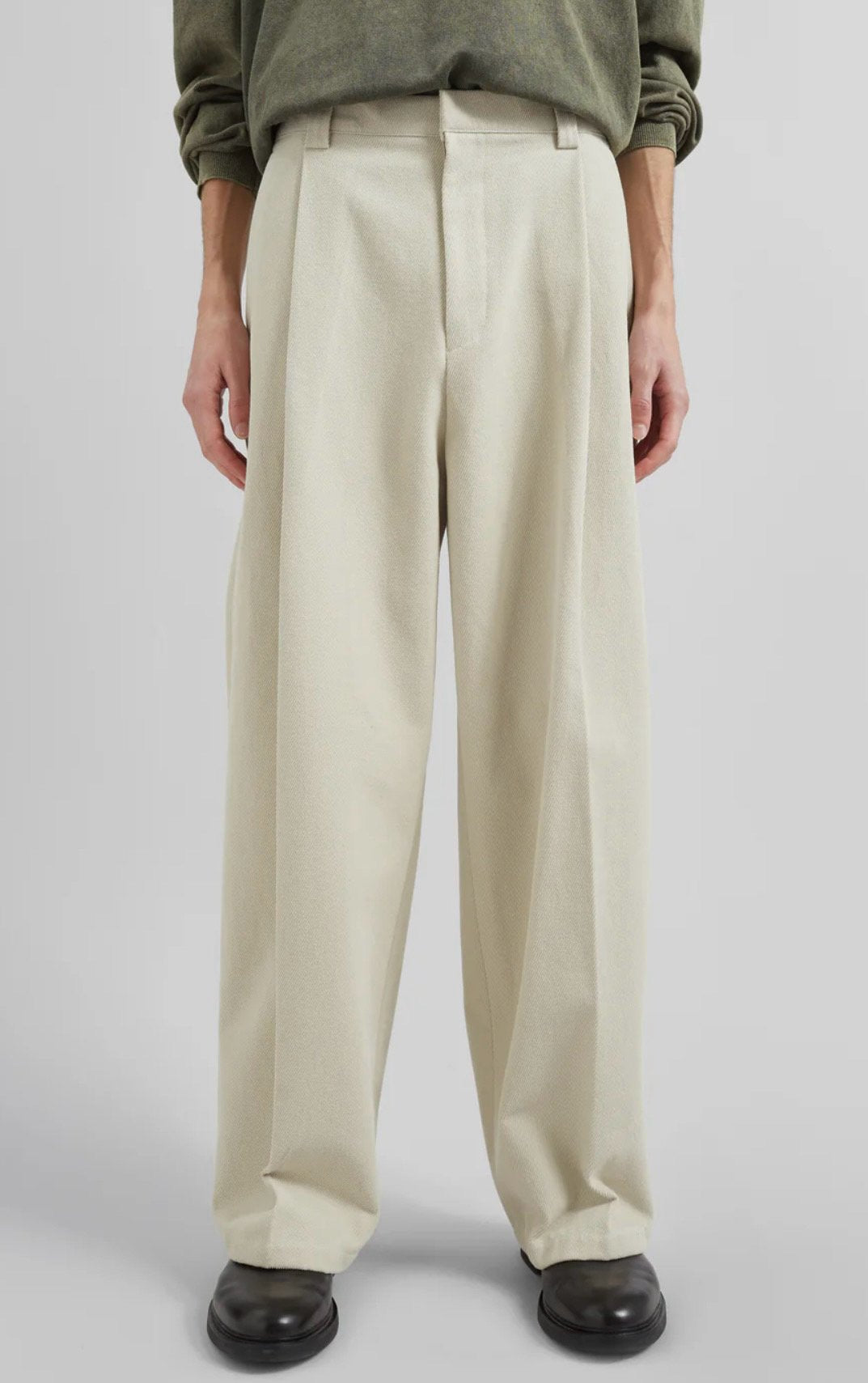 Brushed Twill Tuck Wide Pants