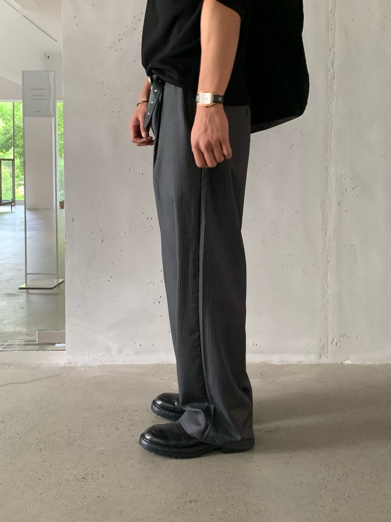 Bell Stripe Banding Pants