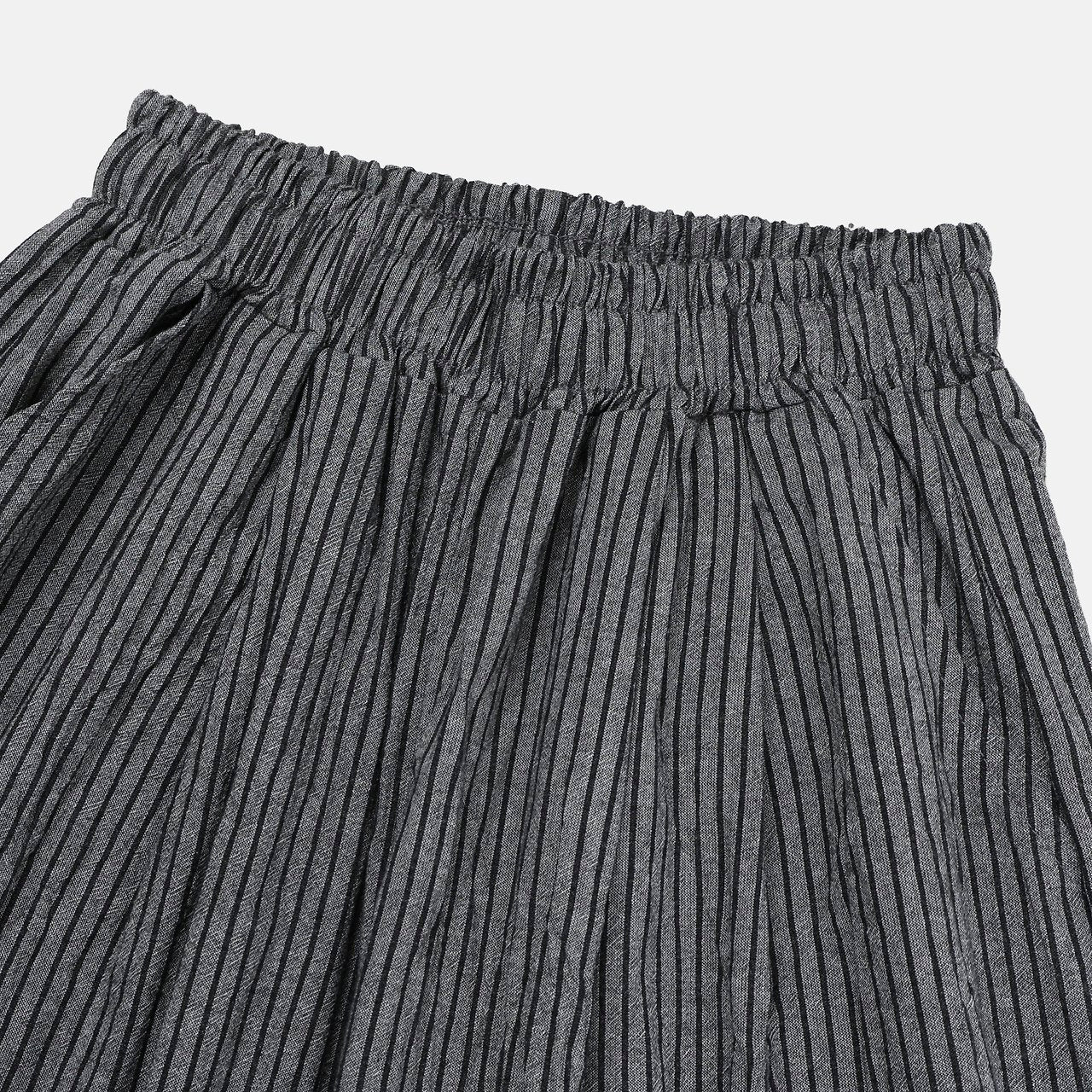 Bulky Fit Stripe Linen Pants