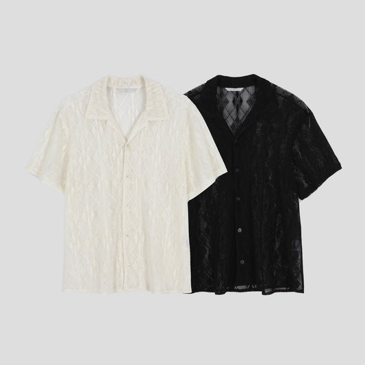 Argyle Punching Lace Shirt