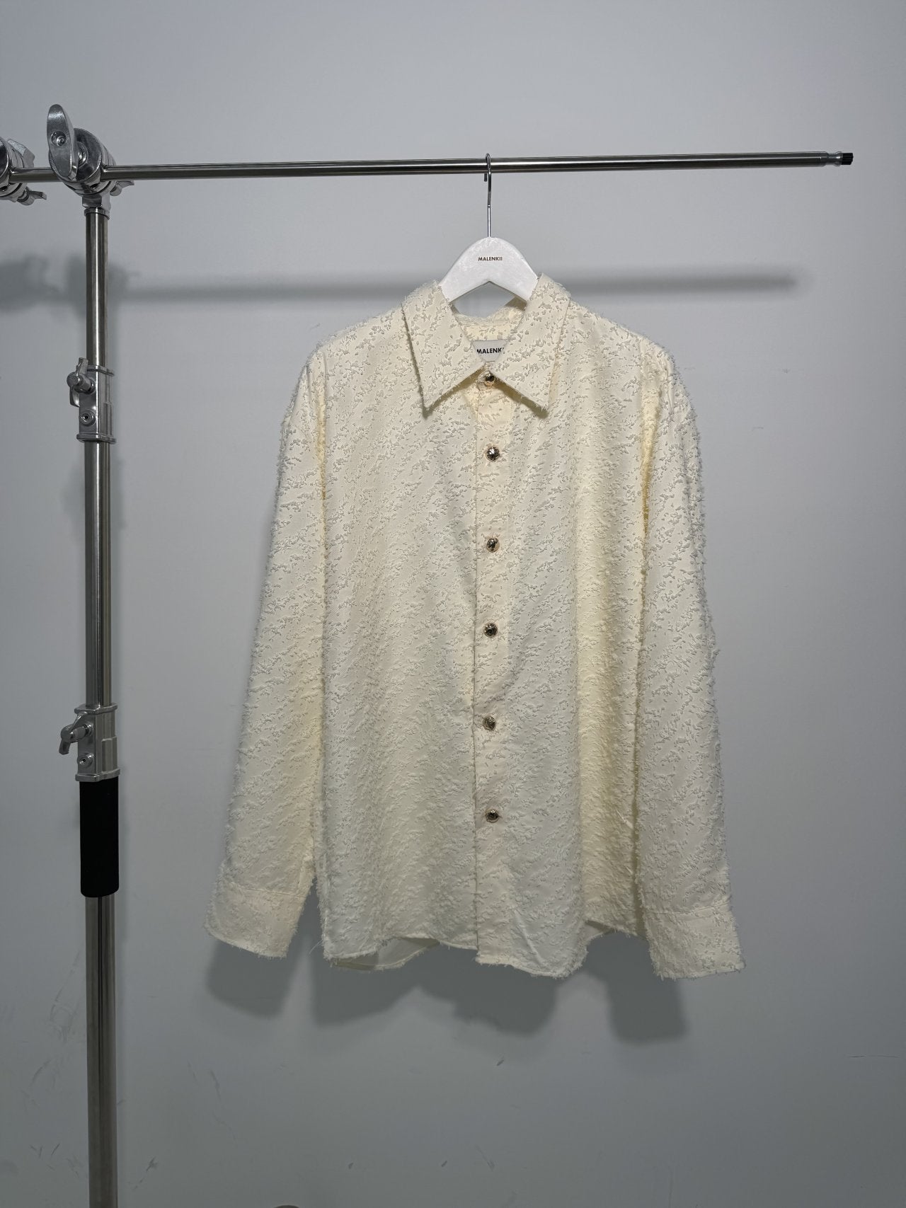 Pigment-Washed Nylon Shirt Jacket