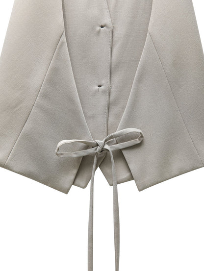 PAPERMOON Back Open Tailored Halter Neck Vest
