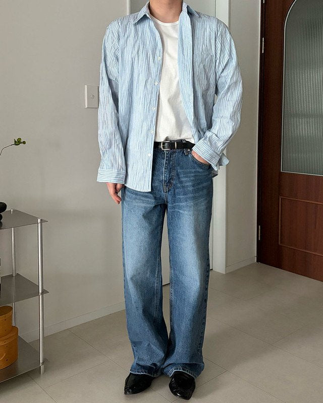 Cozy Crinkle Stripe Shirt