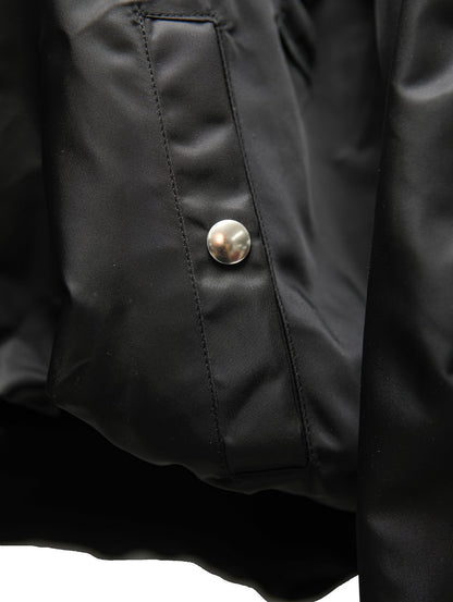 PAPERMOON Heavy Twill Nylon Cropped Balloon MA-1 Flight Jacket