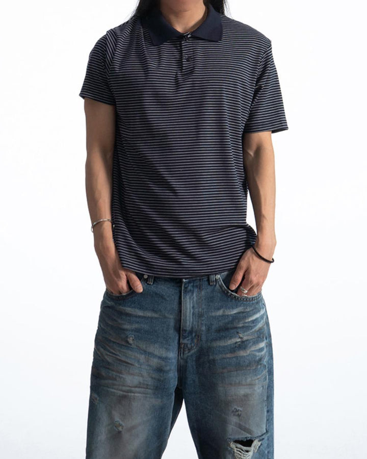 Cult Border Knit Polo Shirt