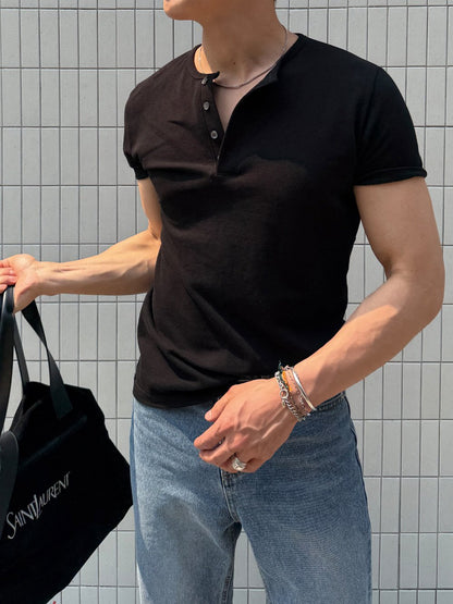 Tami Muscle Henley Tee