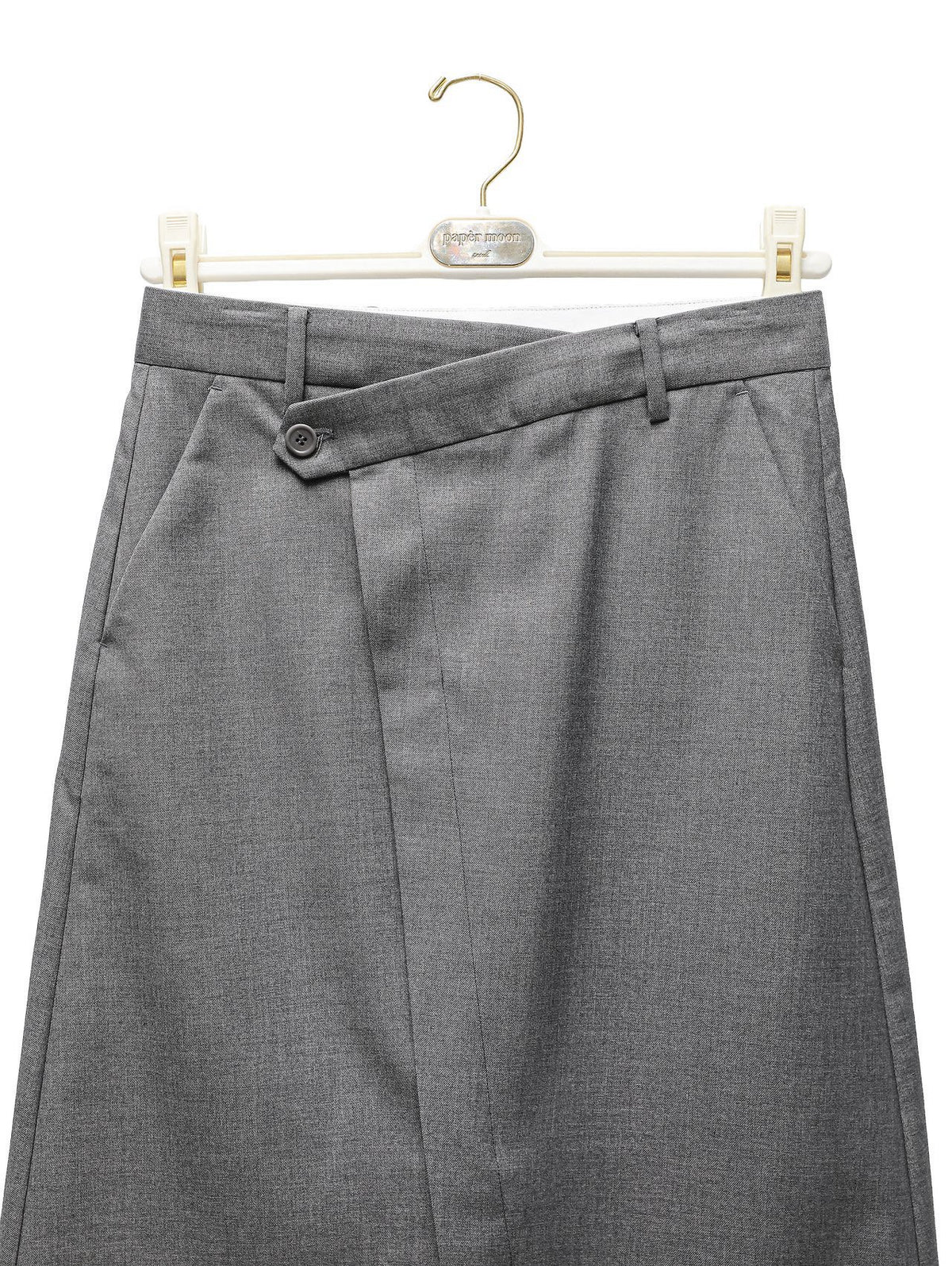 PAPERMOON Classic Asymmetric Wrap Midi Skirt