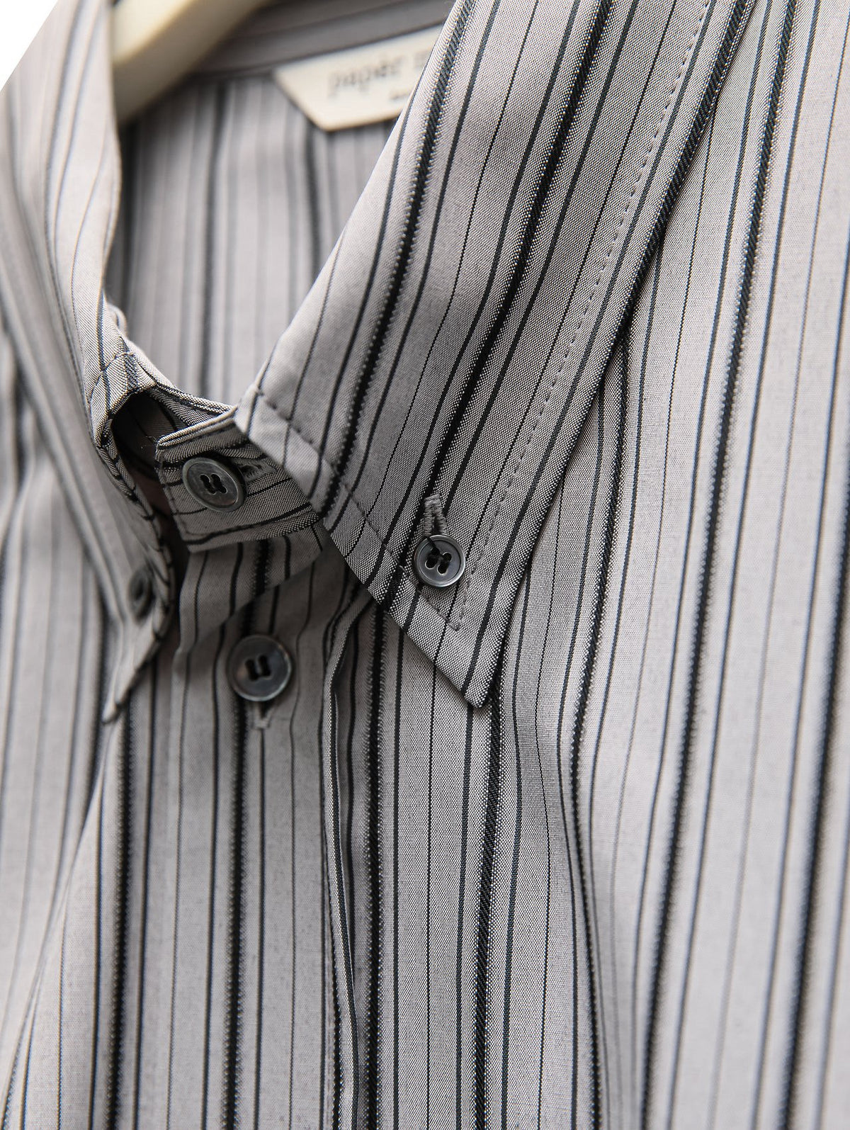 PAPERMOON Oversized Striped Pattern Pocket Button Down Shirt