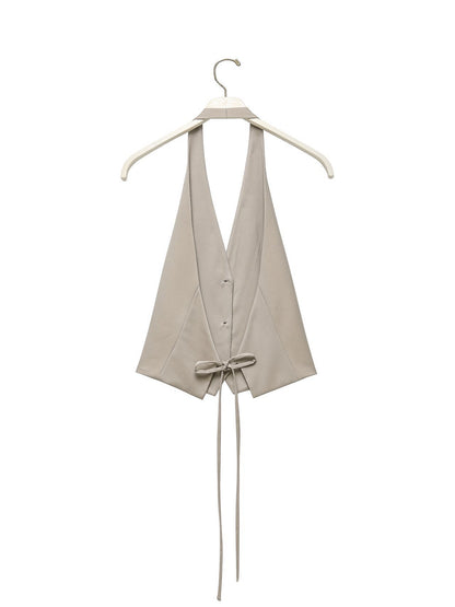 PAPERMOON Back Open Tailored Halter Neck Vest