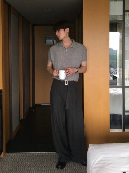 Flow Belted Wide-Leg Trousers