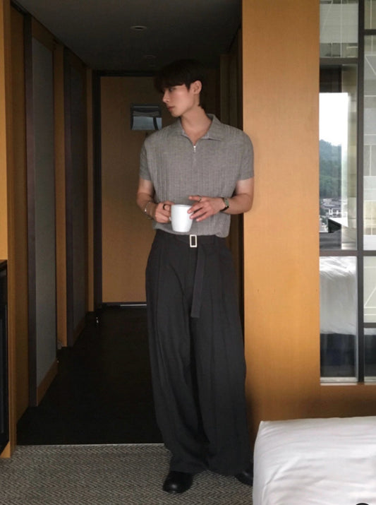 Flow Belted Wide-Leg Trousers