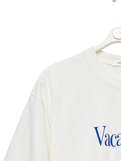 PAPERMOON ペーパームーン バケーションプリントピグメントTシャツ
