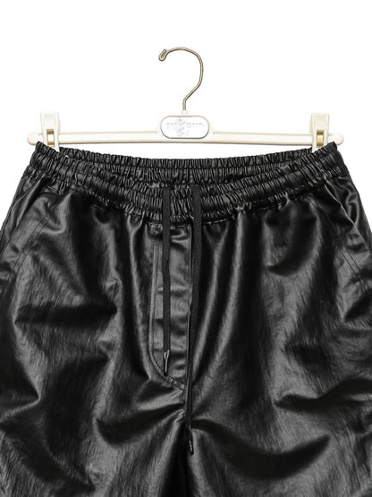 PAPERMOON ペーパームーン テックレザーバミューダパンツ