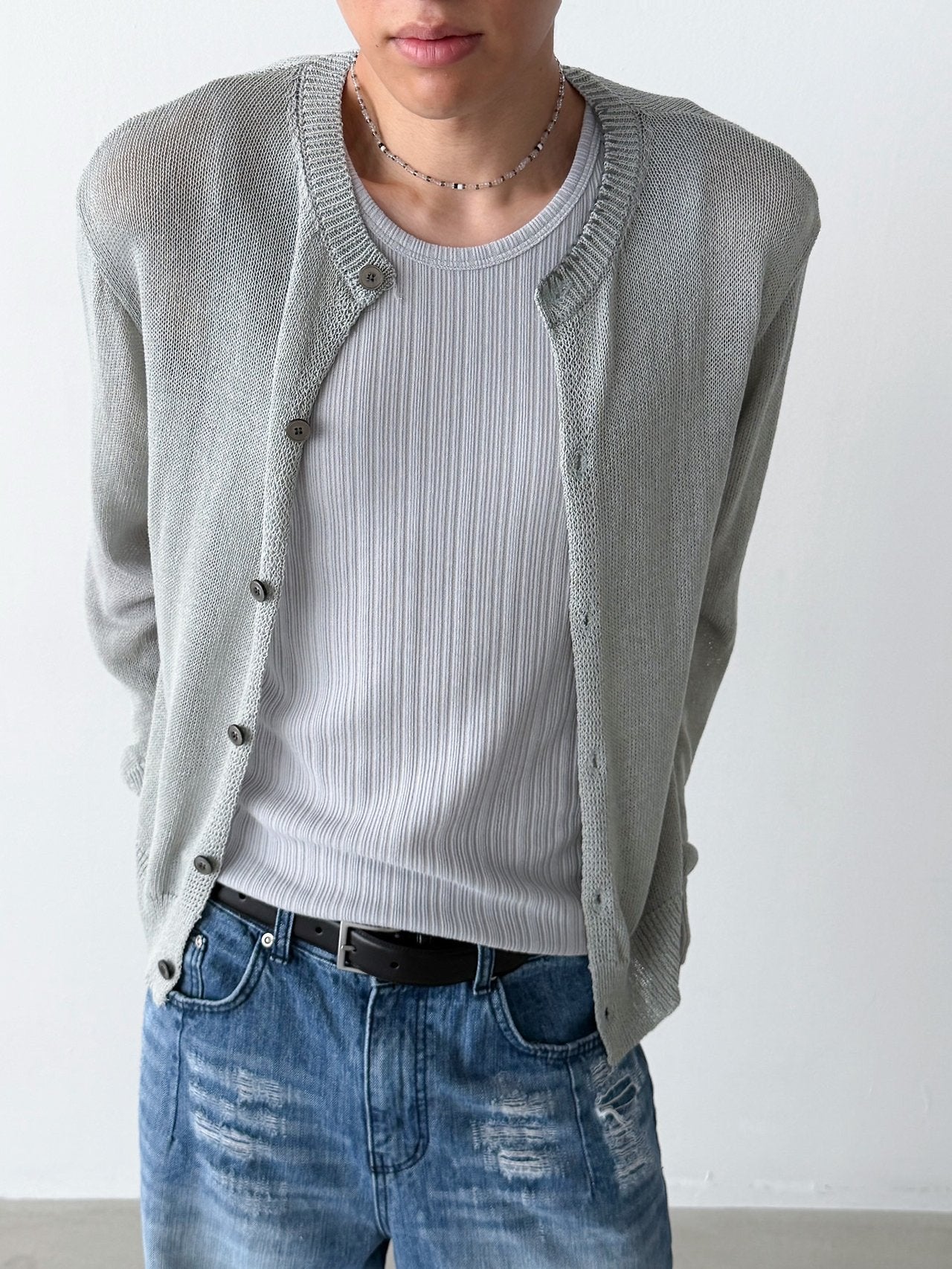 Pigment-Washed Nylon Shirt Jacket