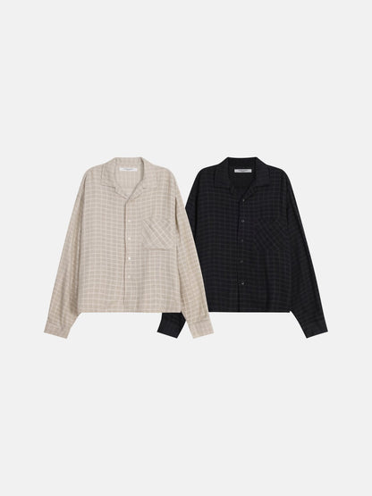 Pigment-Washed Nylon Shirt Jacket