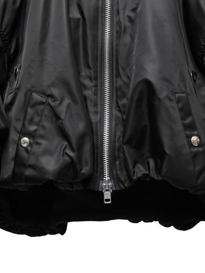 PAPERMOON Heavy Twill Nylon Cropped Balloon MA-1 Flight Jacket