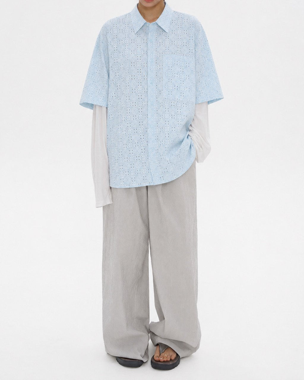 Orbit Eyelet Crop Shirt