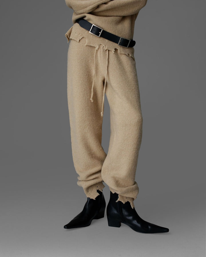 【PAPERMOON ペーパームーン】AW / Vintage Fuzzy Cashmere Wool Jogger Pants