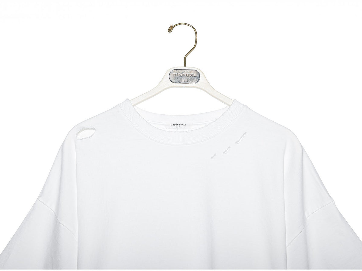 PAPERMOON Oversized Pigment Cutted Detail T-Shirt