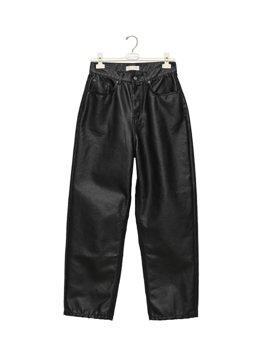 PAPERMOON Oversized Black Coated Denim Jeans