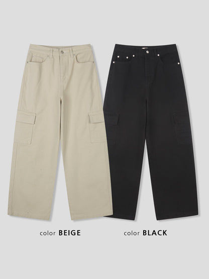 Relaxed Cargo Wide Pants