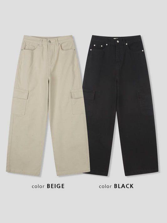 Relaxed Cargo Wide Pants