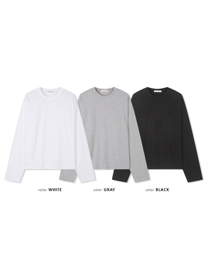 Cropped Smooth Long Sleeve Tee