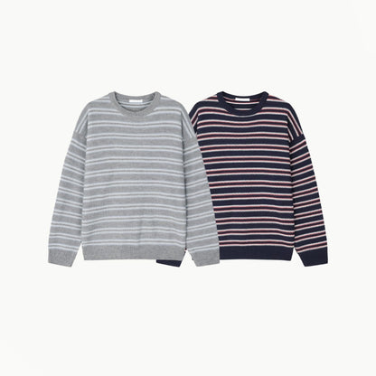 Reverse Stripe Knit Sweater