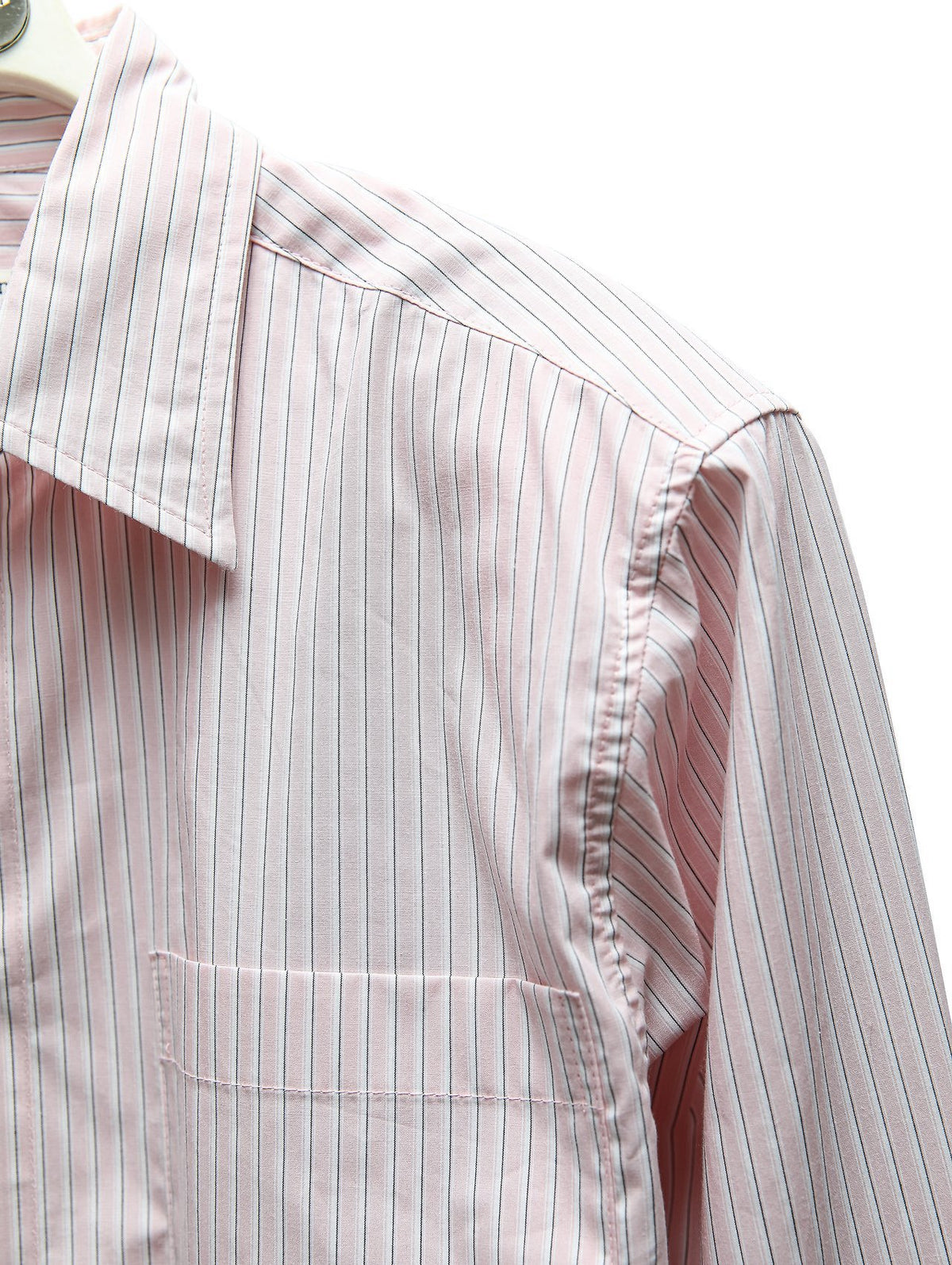 PAPERMOON Striped Pocket Detail Cropped Shirt
