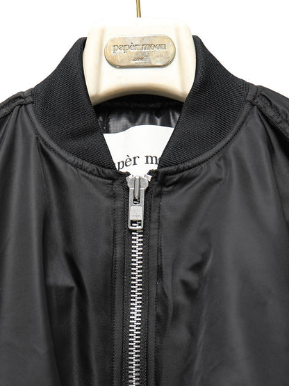 PAPERMOON Heavy Twill Nylon Cropped Balloon MA-1 Flight Jacket