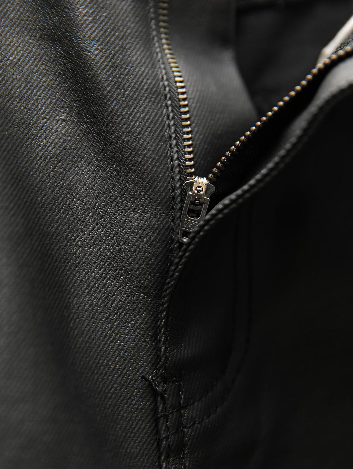 PAPERMOON Oversized Black Coated Denim Jeans