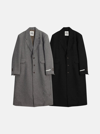 Draped Tweed Coat