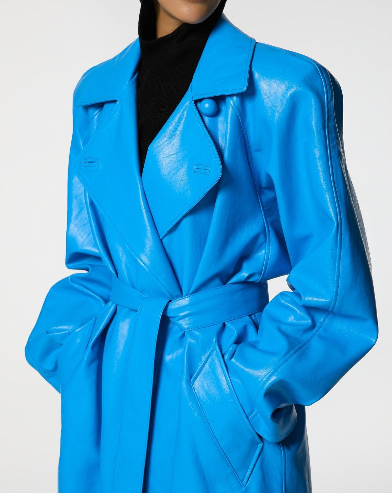 Vegan leather hotsell trench coat