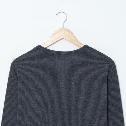 Soft Brushed Rib Henley Tee