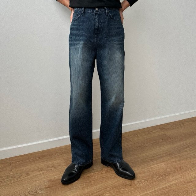 Chief Stripe Wide Denim Pants