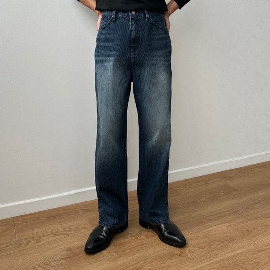 Chief Stripe Wide Denim Pants