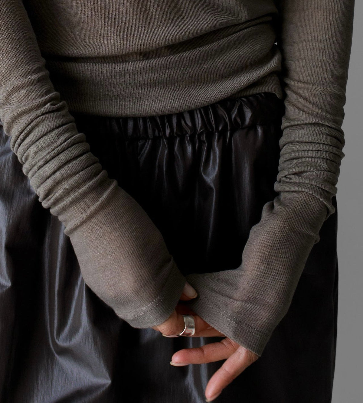 PAPERMOON Maxi Sleeve Sheer Hooded Top