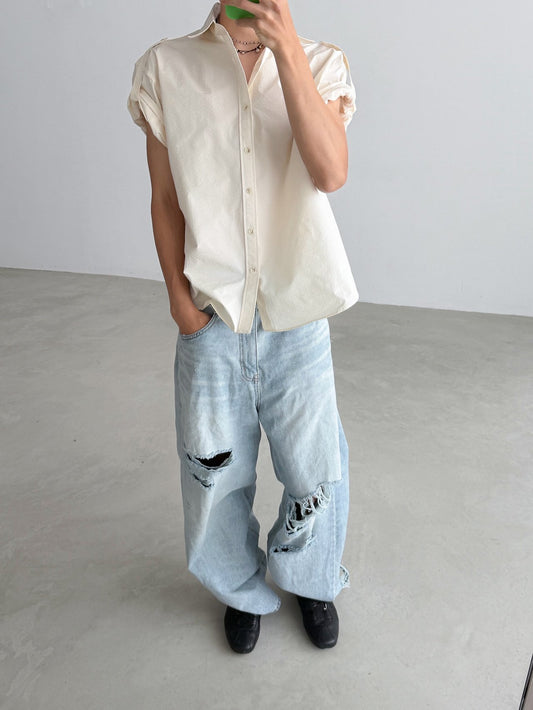 Epaulet Roll-Up Shirt