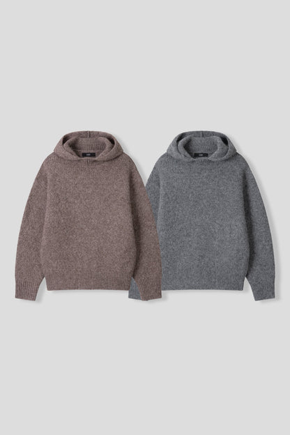 Kink Mohair Hooded Knit
