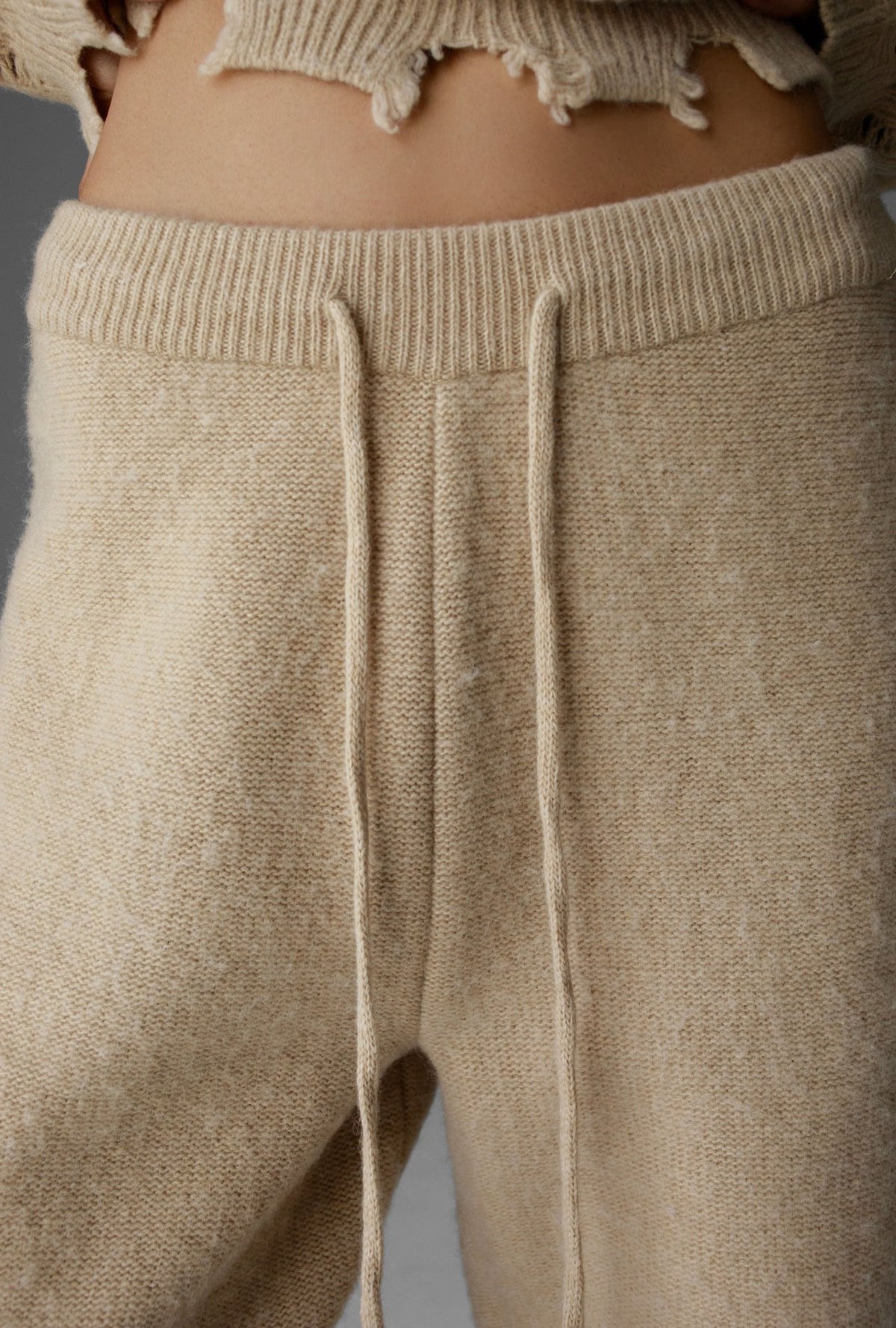 PAPERMOON Vintage Fuzzy Cashmere Wool Jogger Pants