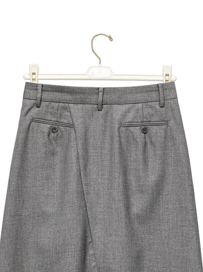 PAPERMOON Classic Asymmetric Wrap Midi Skirt