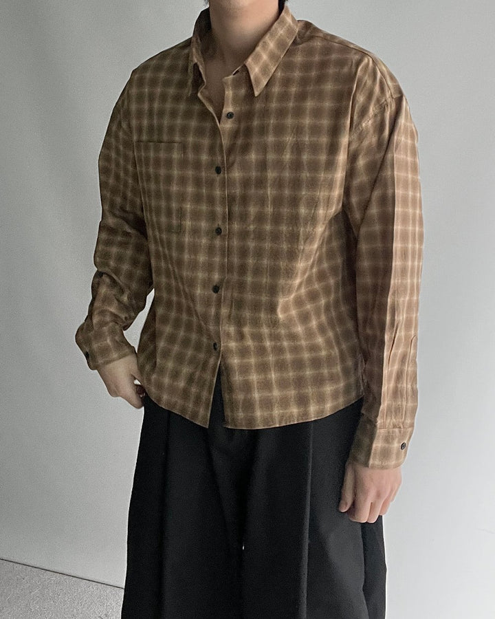 Pigment-Washed Nylon Shirt Jacket