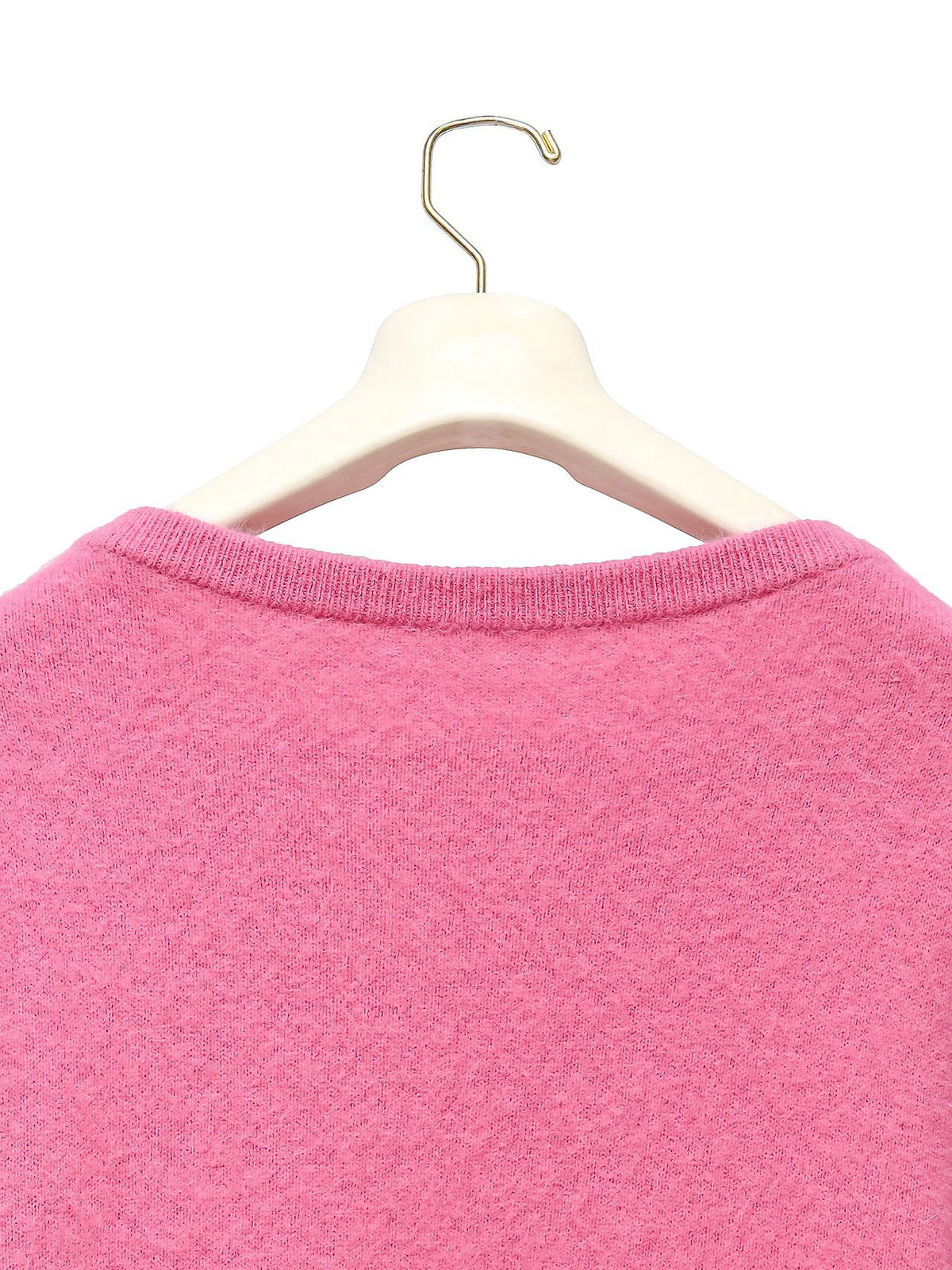 PAPERMOON Luxe Raccoon-Hair Deep V-Neck Knit