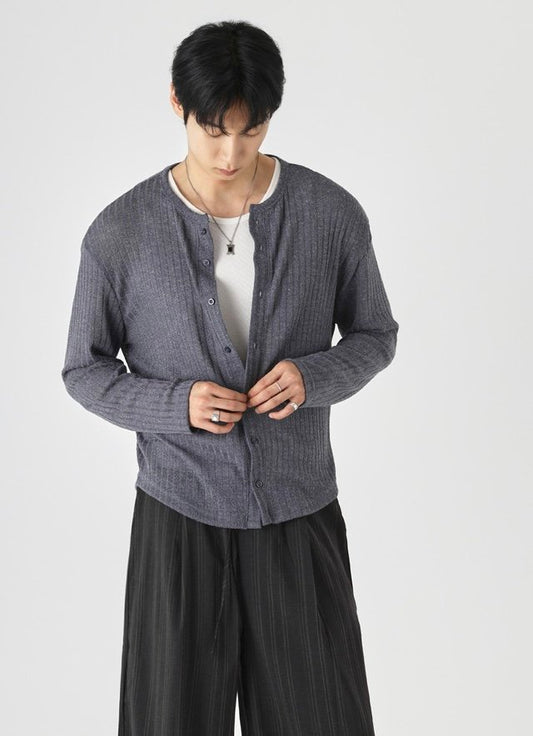 Pigment-Washed Nylon Shirt Jacket