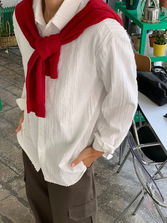 Wrinkle Texture Relaxed Shirt