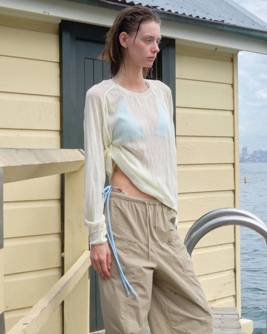 See-through Wrinkle Knit