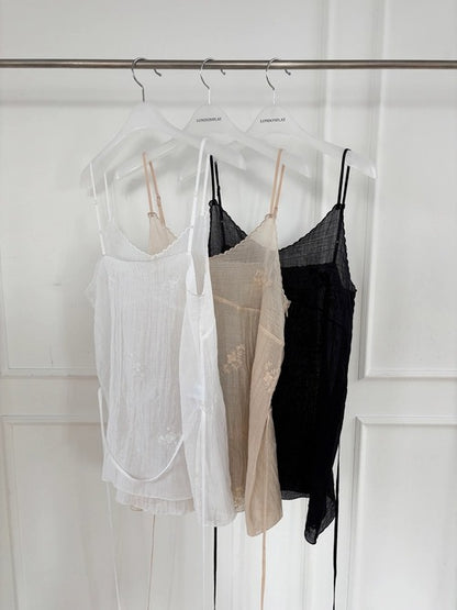 Embroidered Slip Dress