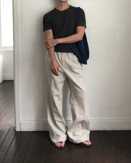 Diagonal Rib Raglan Knit Tee