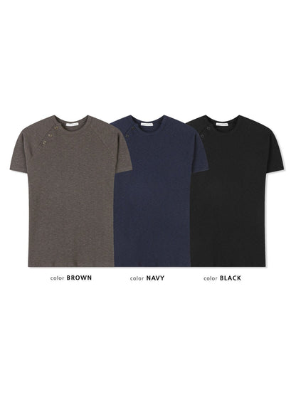 Diagonal Rib Raglan Knit Tee
