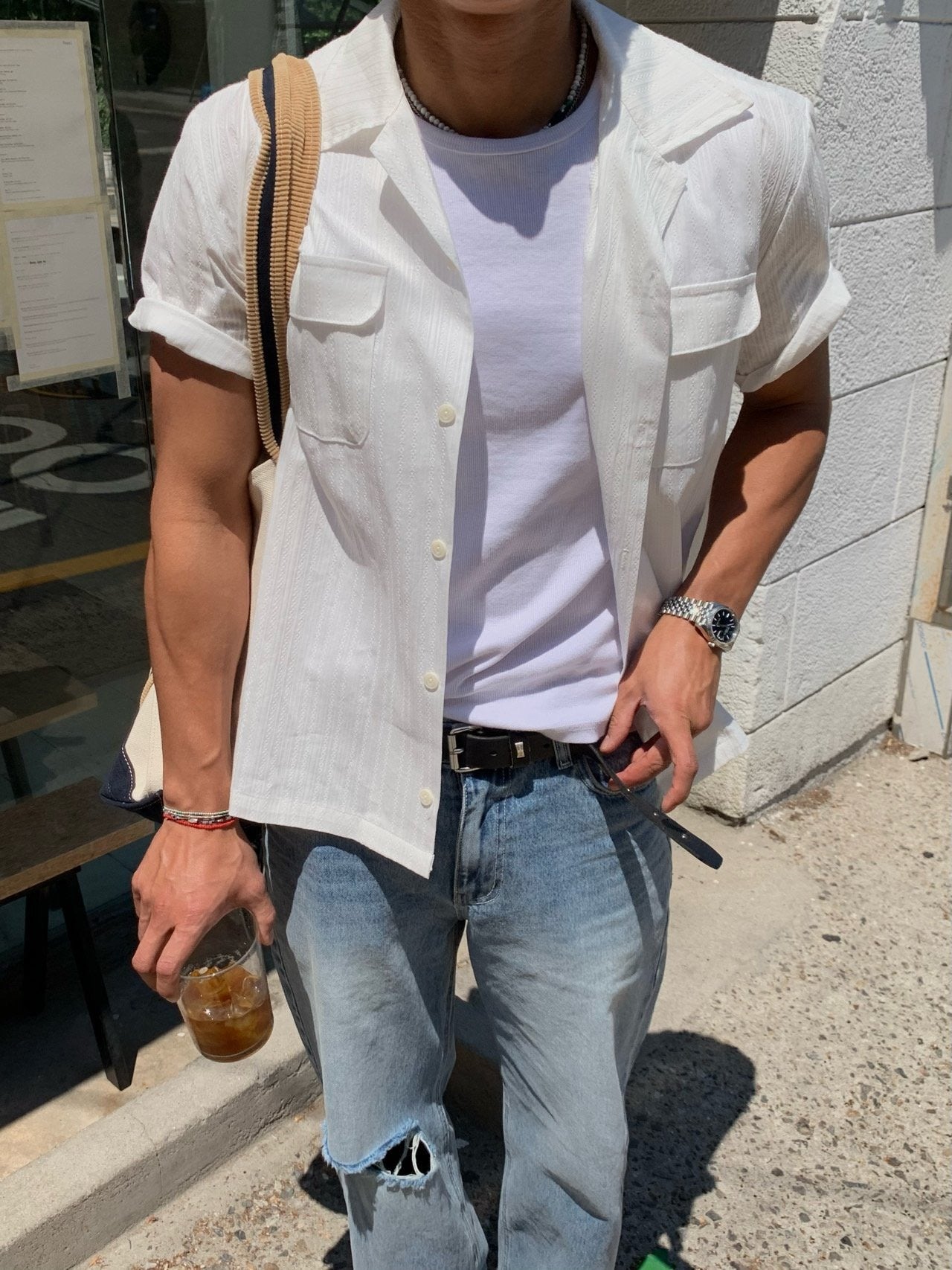 Ocean Open Collar Shirt